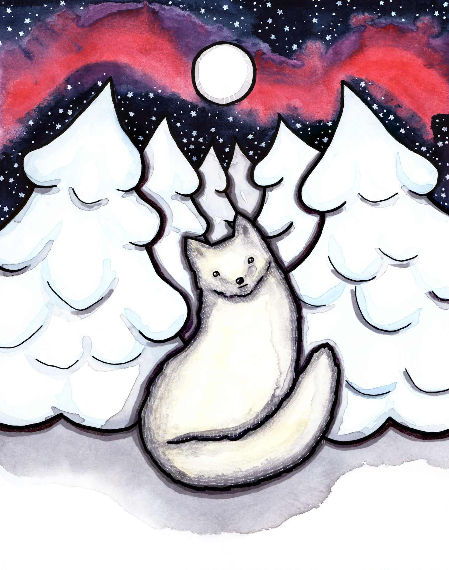 Aurora Fox Floof Individual Card Set of 6
