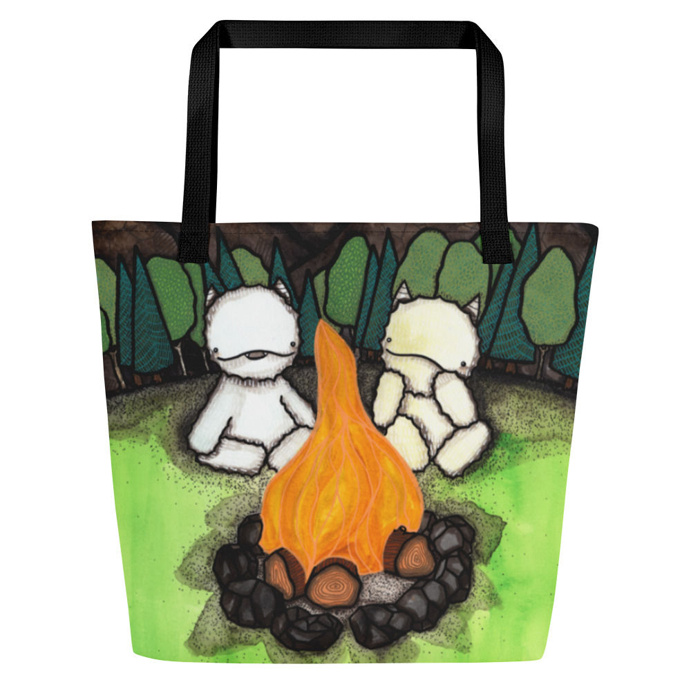 Fireside Yetis Tote Bag