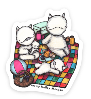 Family Picnic Mini Sticker Set of 12