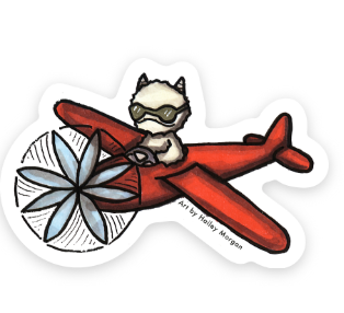Yeti Pilot Mini Sticker Set of 12