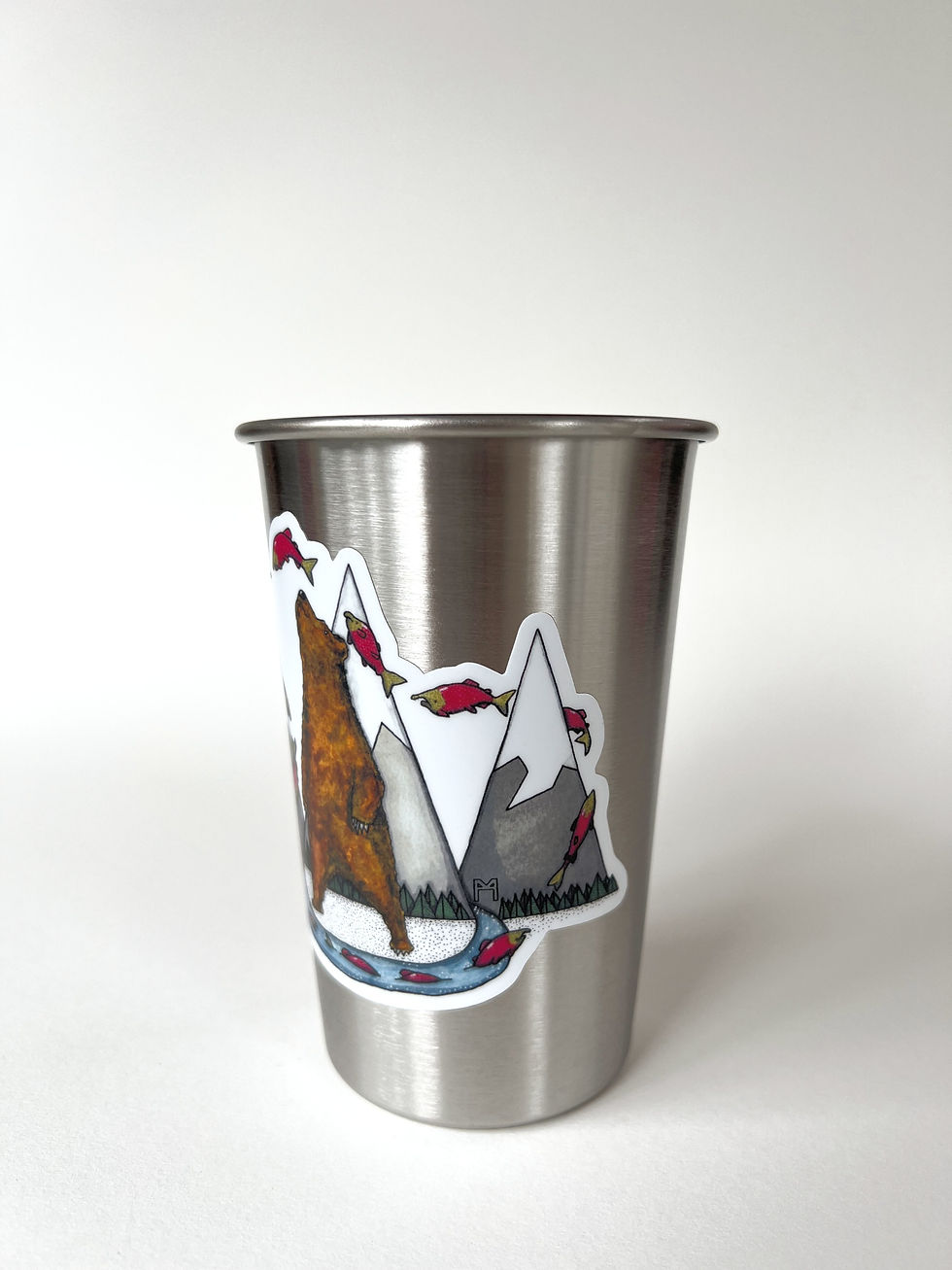 Thumbnail: Salmon Bear Sticker