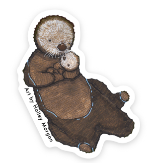 Otter Kit Mini Sticker Set of 12
