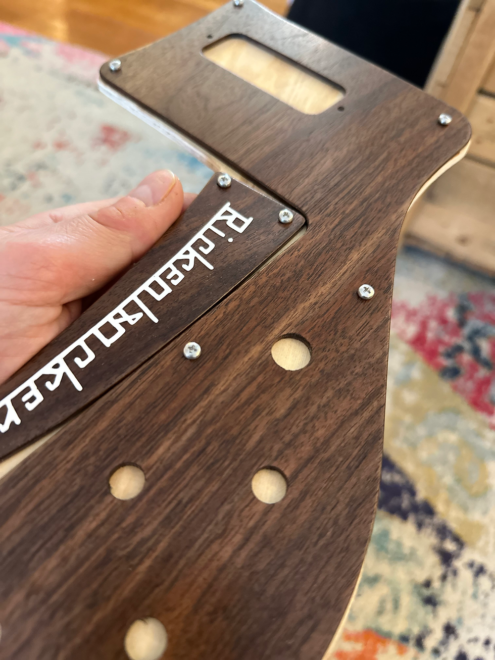 Thumbnail: Rickenbacker 4003 custom walnut pickguard and truss rod cover
