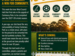Centenary Park is Saved - Thank you!
