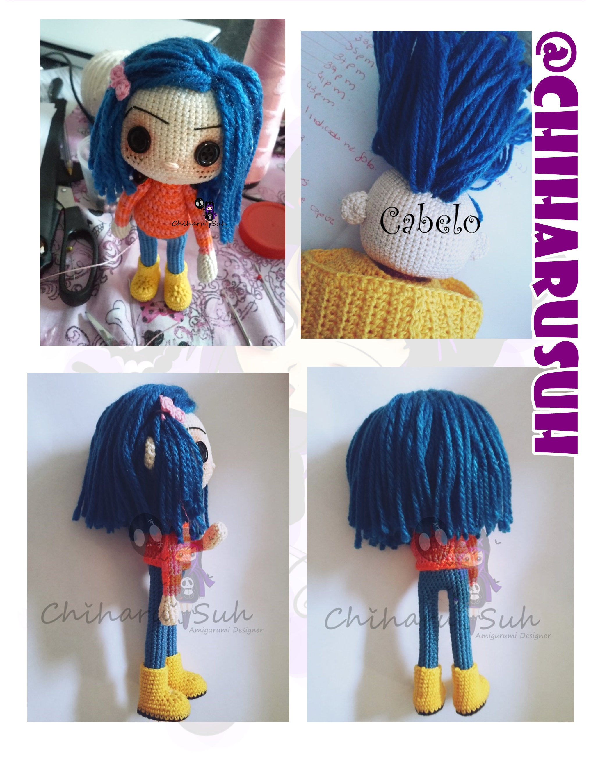 muñeca coraline amigurumi