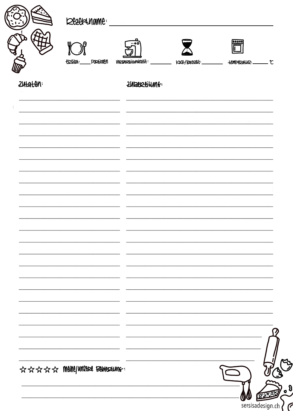 Miniaturbild: Rezepte-Seiten zum Downdoad