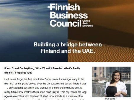 Unelmia ja rajattomia mahdollisuuksia - ajatuksia matkalta kohti parempaa huomista