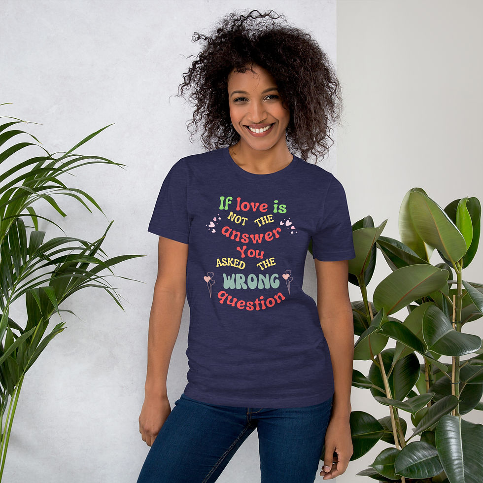 Thumbnail: If love is not the answer Unisex t-shirt