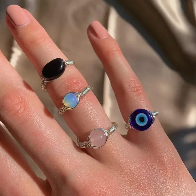 Thumbnail: Boho Healing Crystal Ring