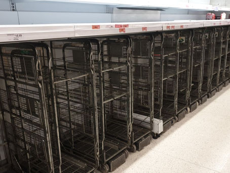 EMPTY MILK SHELVES IN LONDON: ANIMAL REBELLION HAS STOPPED THE SUPPLY OF DAIRY