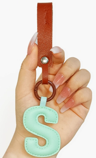 Leather Letter Pendant Keychain/Bag Charm