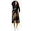 Thumbnail: TRBA Leaf III print long sleeve midi dress   