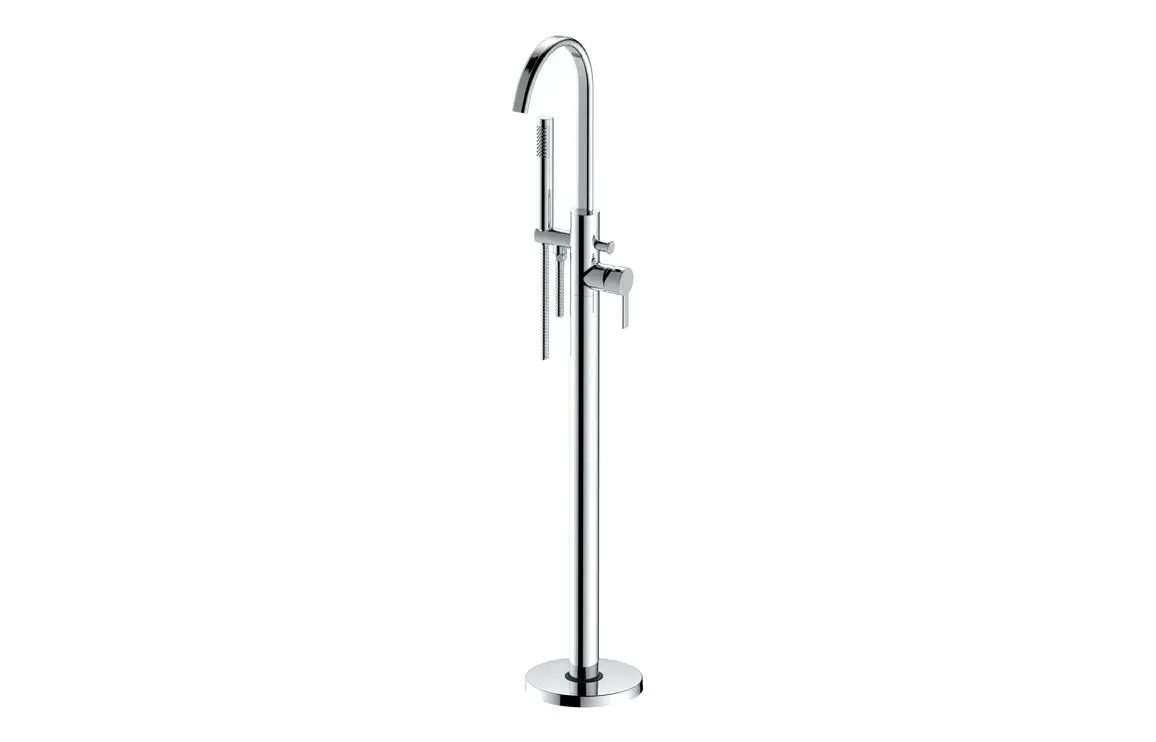 Kaye Floor Standing Bath/Shower Mixer - Chrome