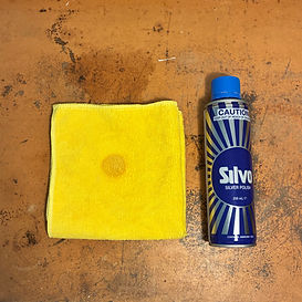 Polish on microfibre cloth