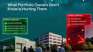 buildings being scanned and text saying: The Modern Inspection Gap: What Portfolio Owners Don't Know Is Hurting Them