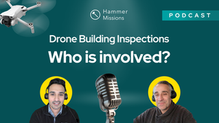 Video thumbnail with the text: Drone building inspections - who is involved?