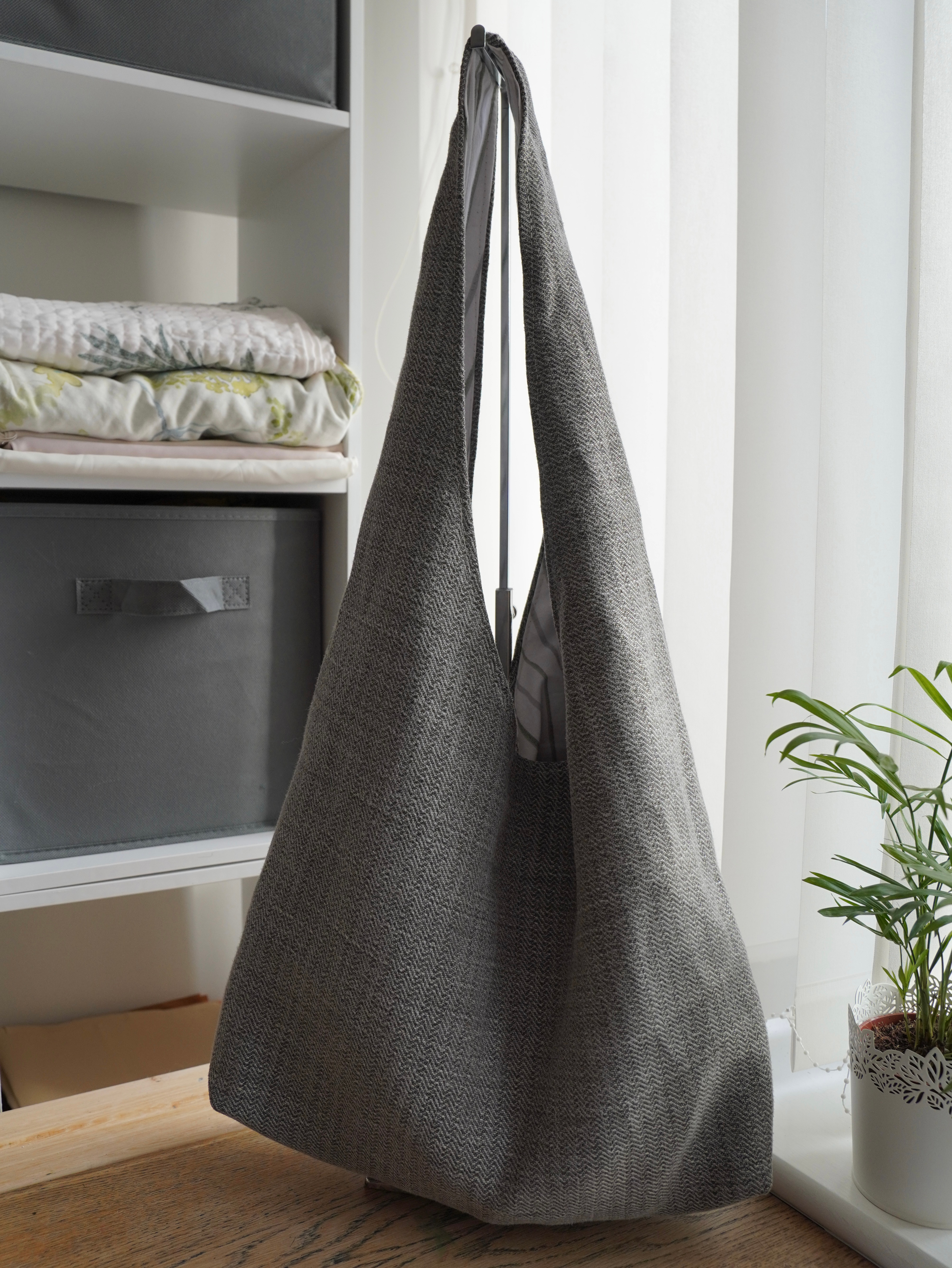 Grey Slouch Bag