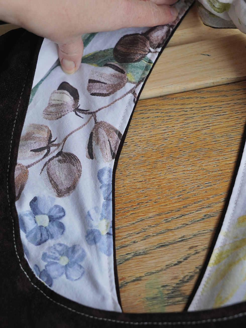 Thumbnail: Brown Floral Slouch Bag