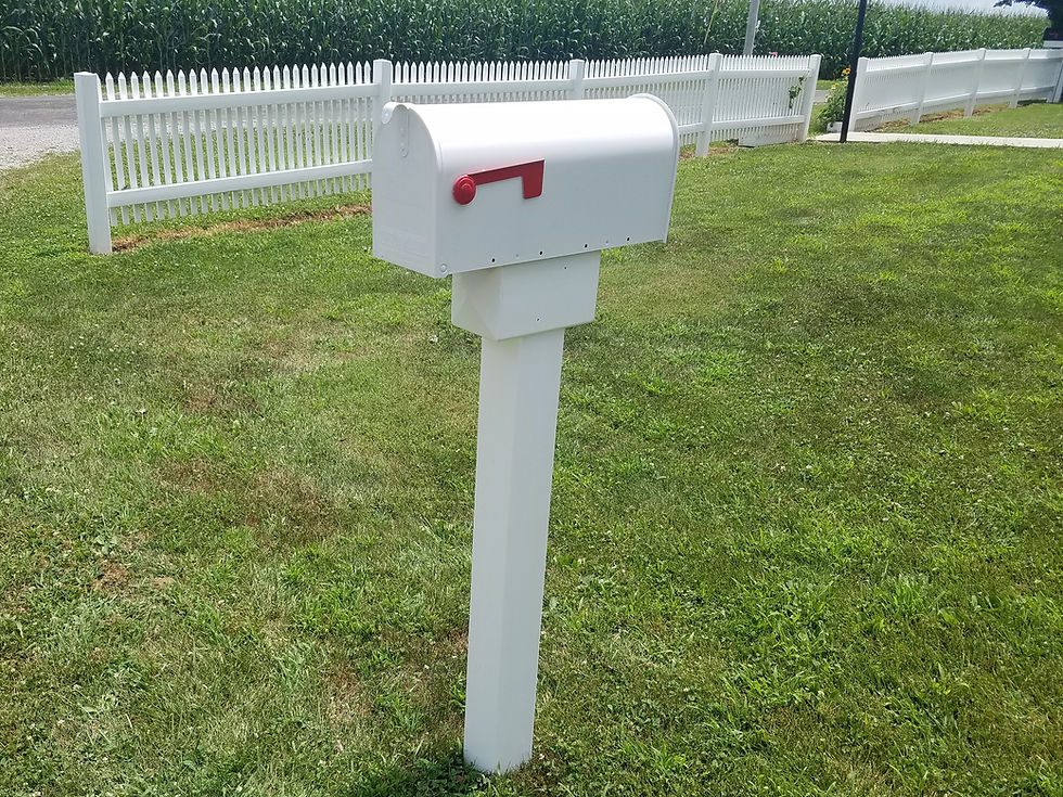 Thumbnail: Handy Post 1, 42-in x 8-in, White, Vinyl Mailbox Post Sleeve
