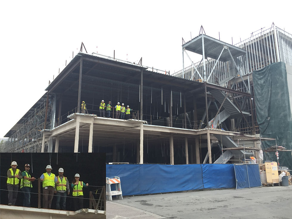 GO TEAM! The building is under construction! I'm on the far right.