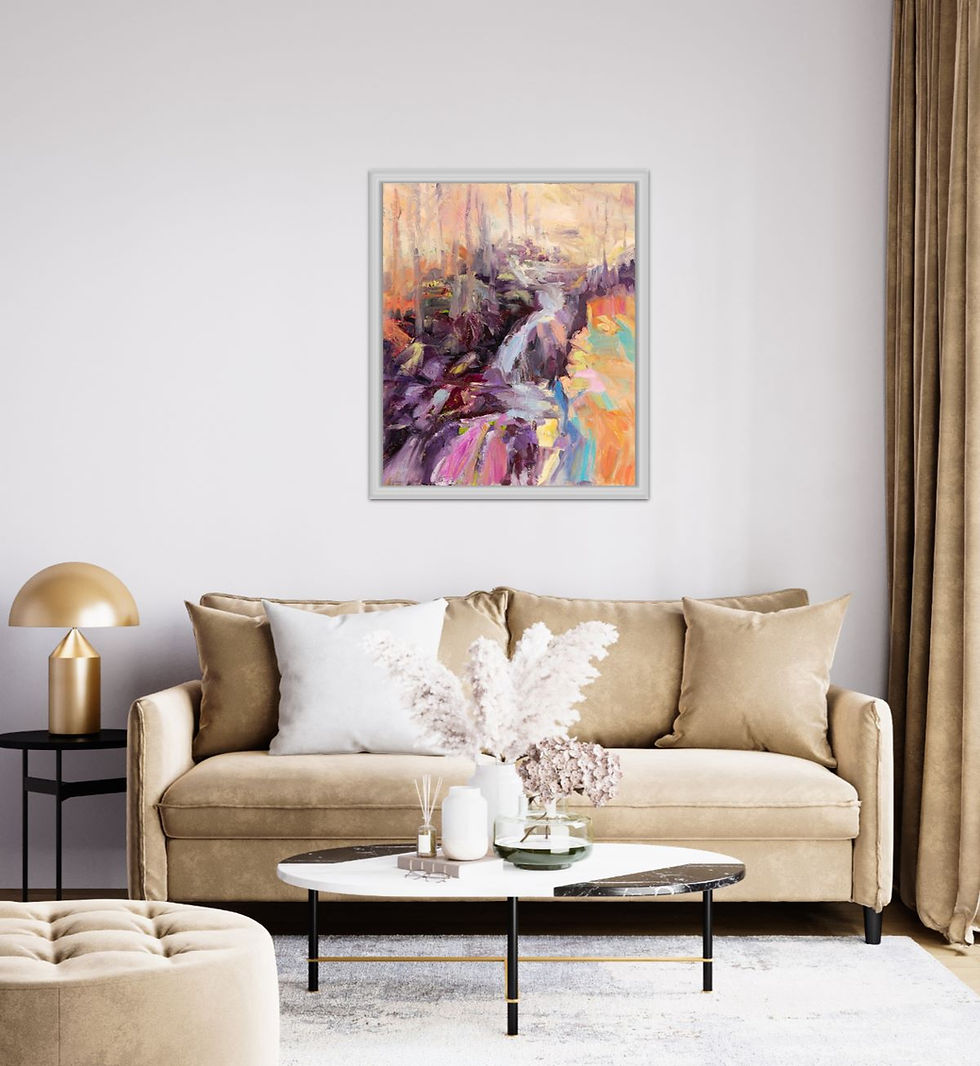 Thumbnail: Light Breaking Through Above The Waterwall - SOLD