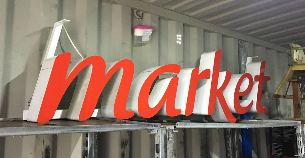Thumbnail: Large Illuminated 'Market' Sign