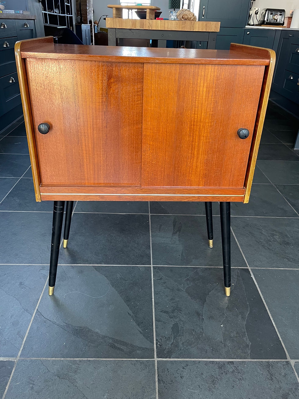 Thumbnail: Teak Vinyl Record Storage Cabinet