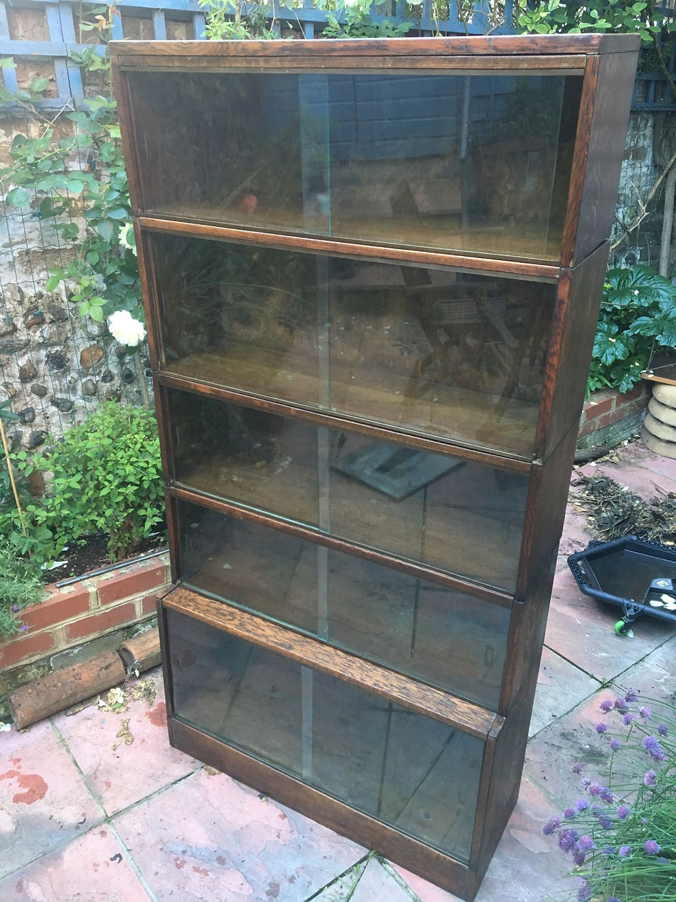 Thumbnail: Gunn Oak Sectional Barristers Bookcase 