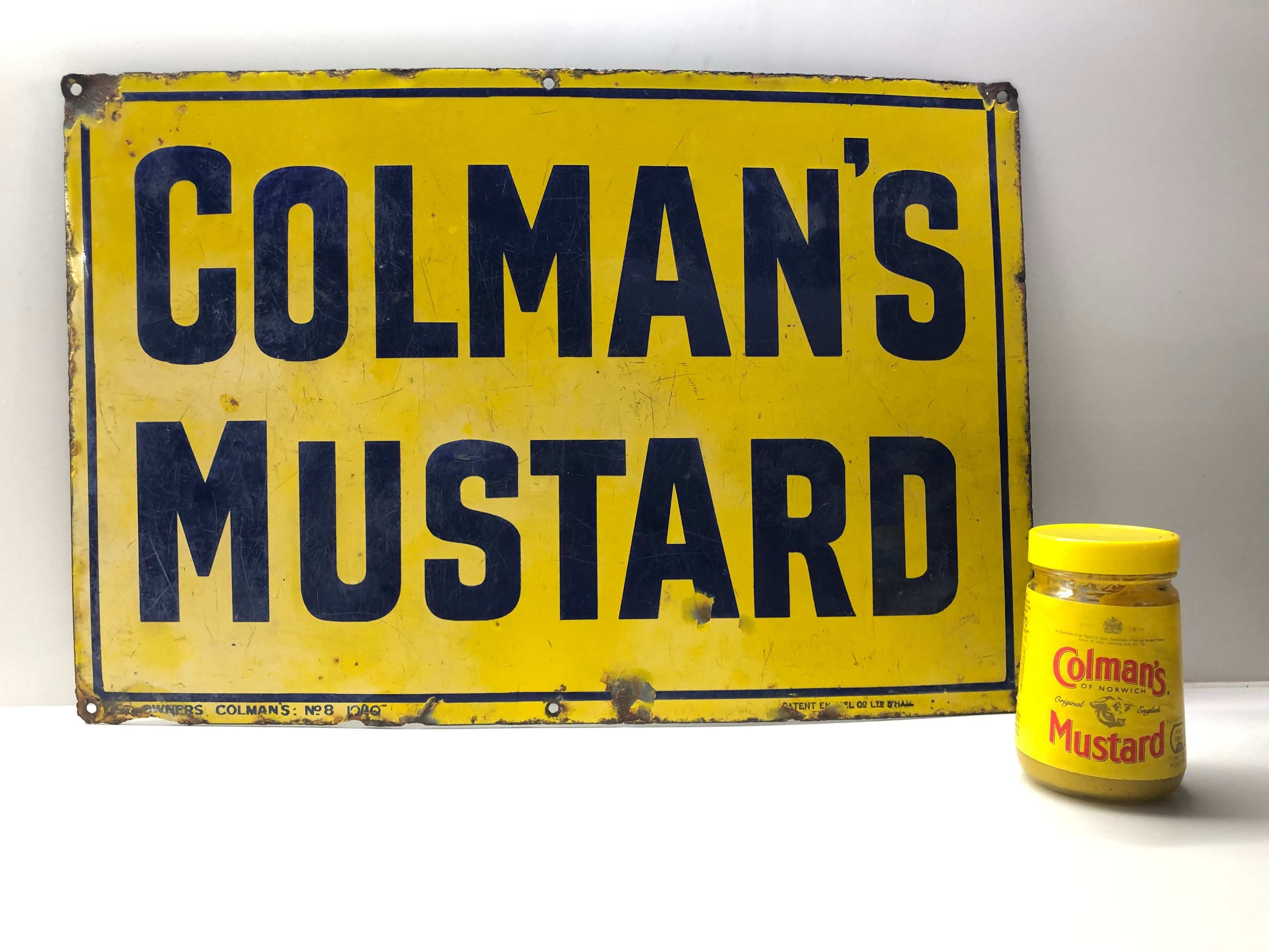 Original Coleman’s Mustard Enamel Sign