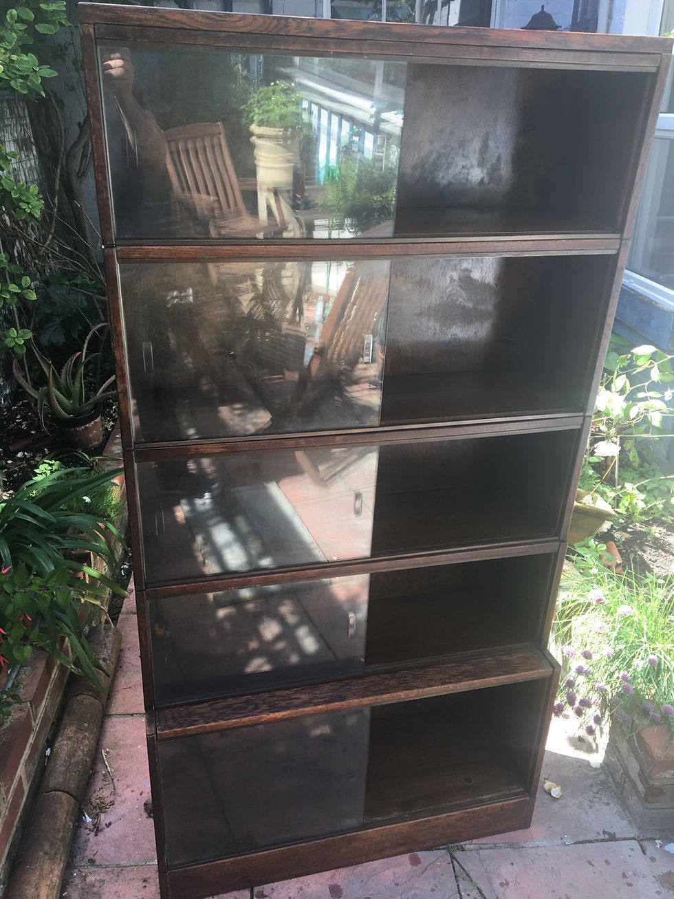 Thumbnail: Gunn Oak Sectional Barristers Bookcase 