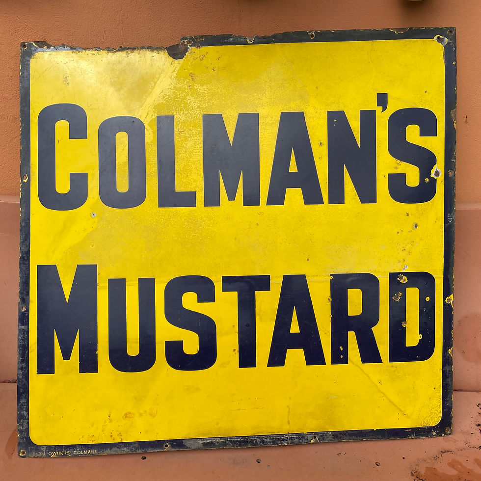 Thumbnail: Large Coleman's Mustard Enamel Sign