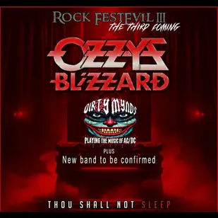 Rock FestEvil III at The Northcourt LIVE, Abingdon: Ozzy’s Blizzard, Dirty Mynds playing AC/DC, plus a new band to be confirmed.