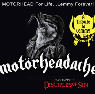 MOTÖRHEADACHE artwork for the live show at The Northcourt LIVE in Abingdon, Oxfordshire.
