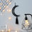 Thumbnail: Wooden Moon Phase Garland Wall Hanging Decor Ramadan Decoration Boho Bedroom Nur