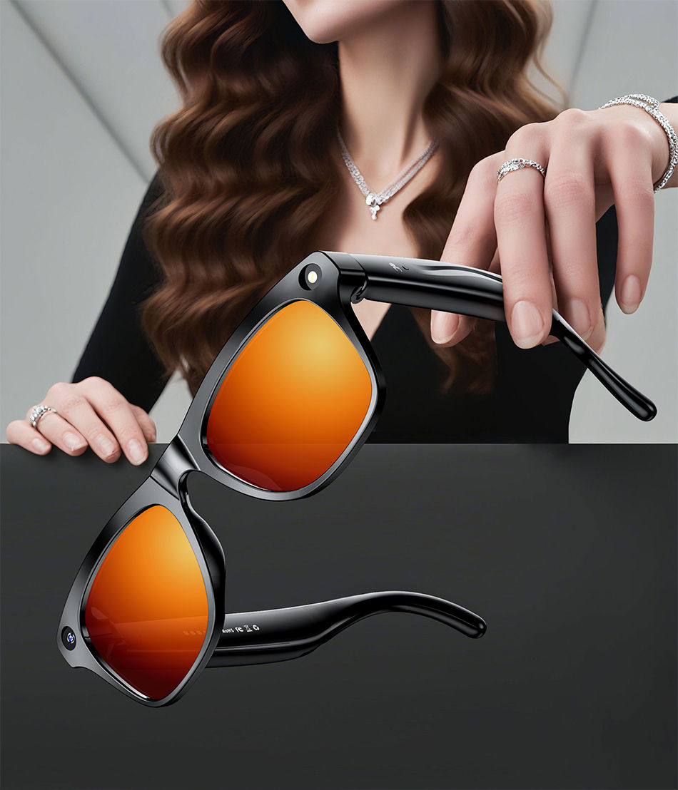 Thumbnail: Smart Glasses 100W Camera Anti-shake Video Recording Music Control Photo Recogni