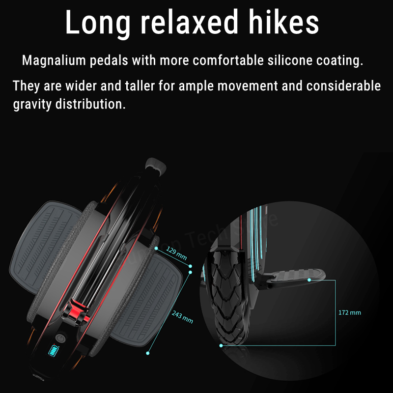 Thumbnail: Original INMOTION V10F Electric Unicycle 40km/h Speed 84V 960Wh Battery 2000W Mo