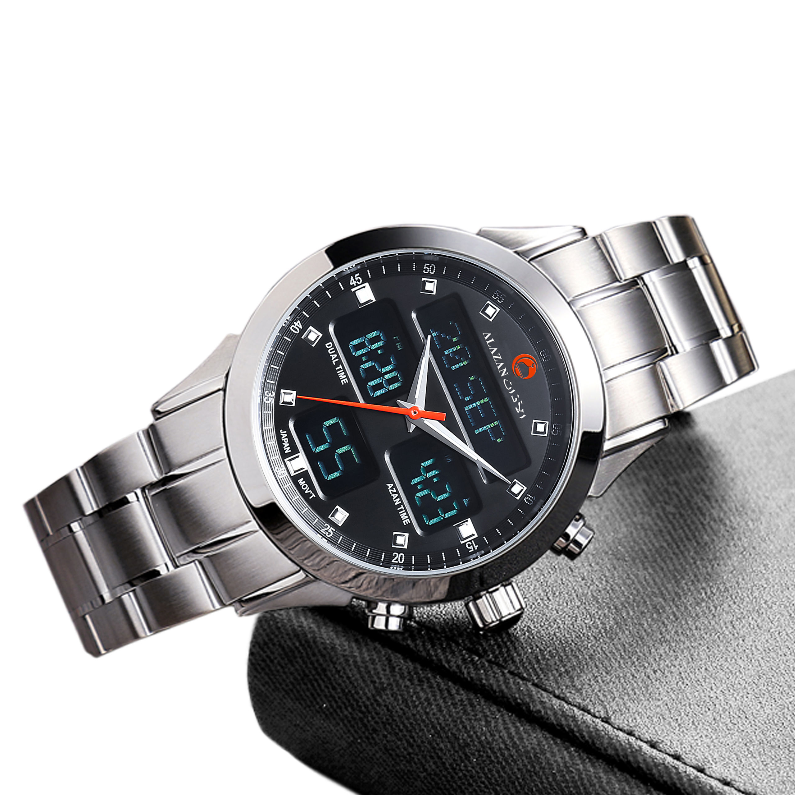 Al Fajr  Islamic Muslim Azan Dual Time Alfajr Stainless Steel Prayer Qibla Compa