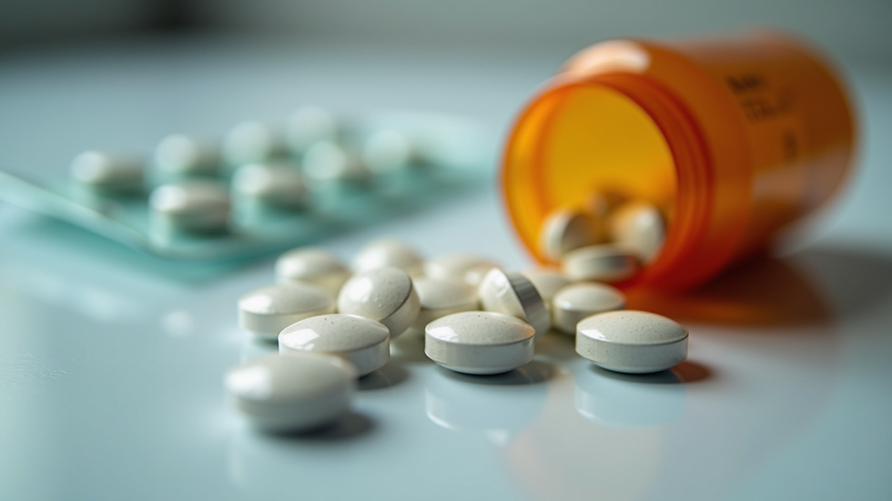 Close-up view of hormone therapy medication in a pill organizer