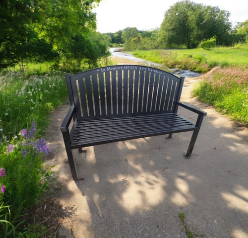 Custom Memorial Bench Personalised Engraved Tribute Seat Gd Steelworks