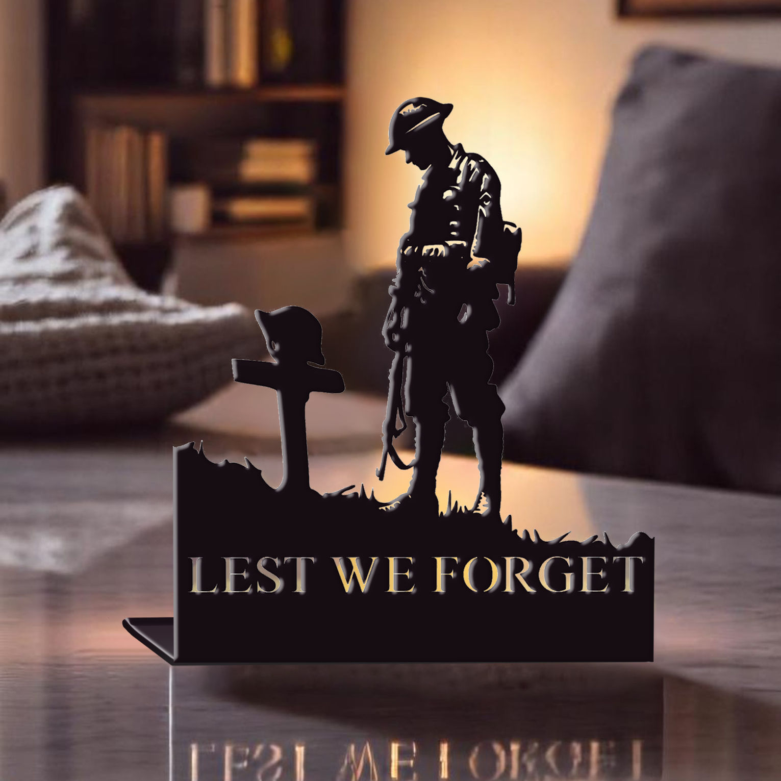 Lest We Forget Soldier Respect Tealight Holder – Remembrance Tribute