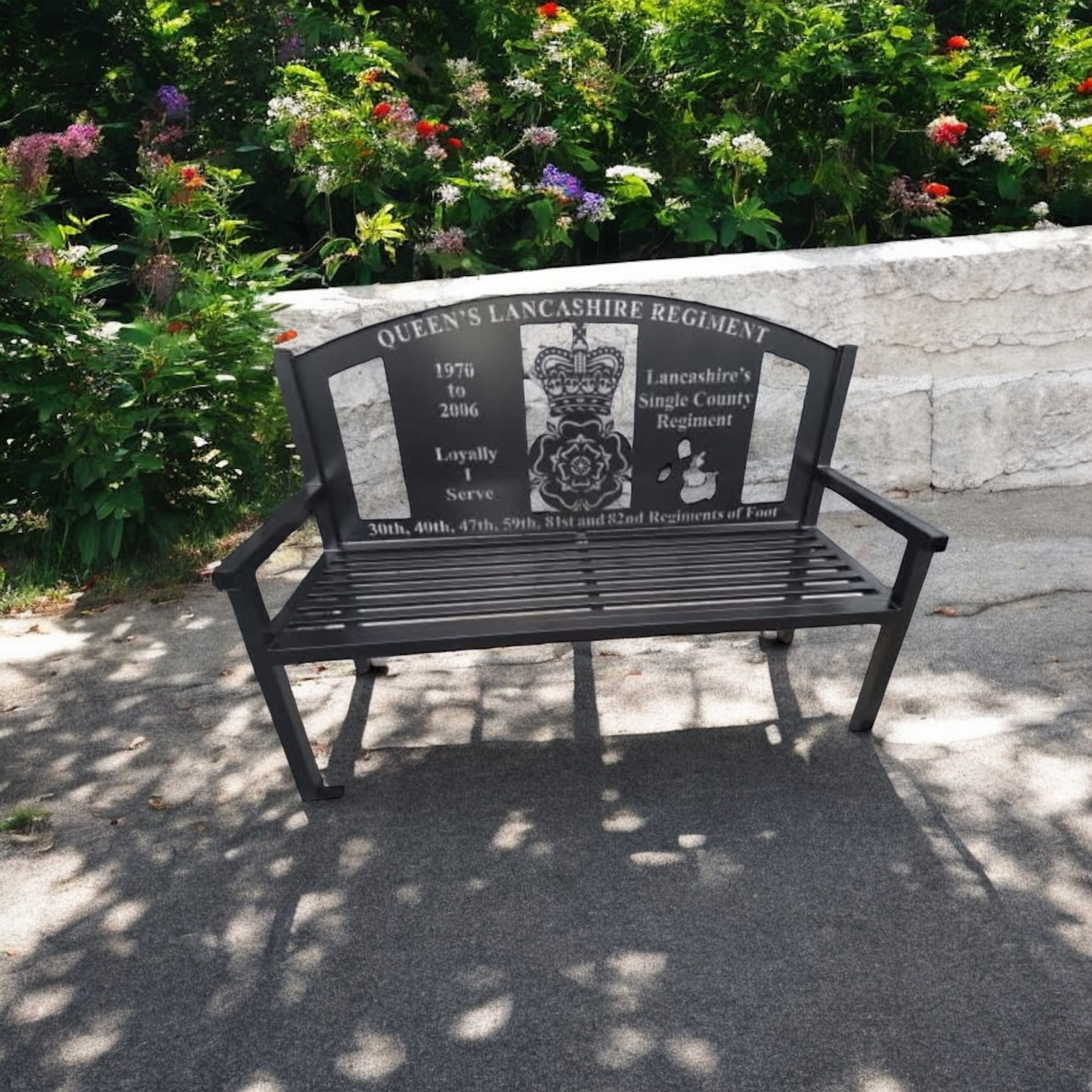 Queen’s Lancashire Regiment Tribute Bench – Military Memorial Seat