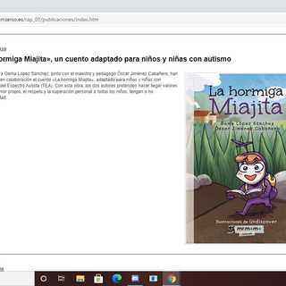 La revista Autonomía Personal del IMSERSO publica una noticia sobre «La hormiga Miajita»