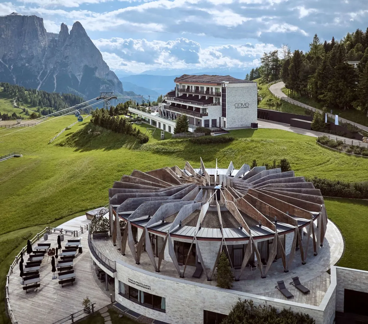 Cortina d’Ampezzo : COMO Alpina Dolomites, vue extérieure