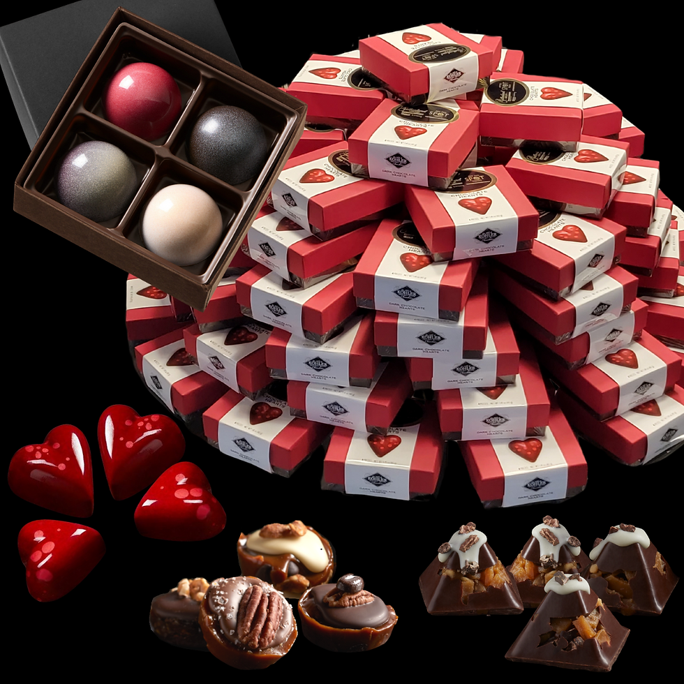 50 Event Boxes Four-Piece Chocolate Boxes