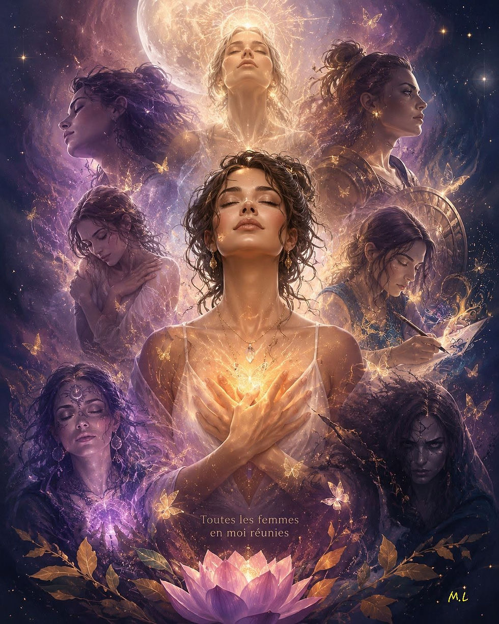 Émanation divine : chaque femme unie en une seule âme transcendante.