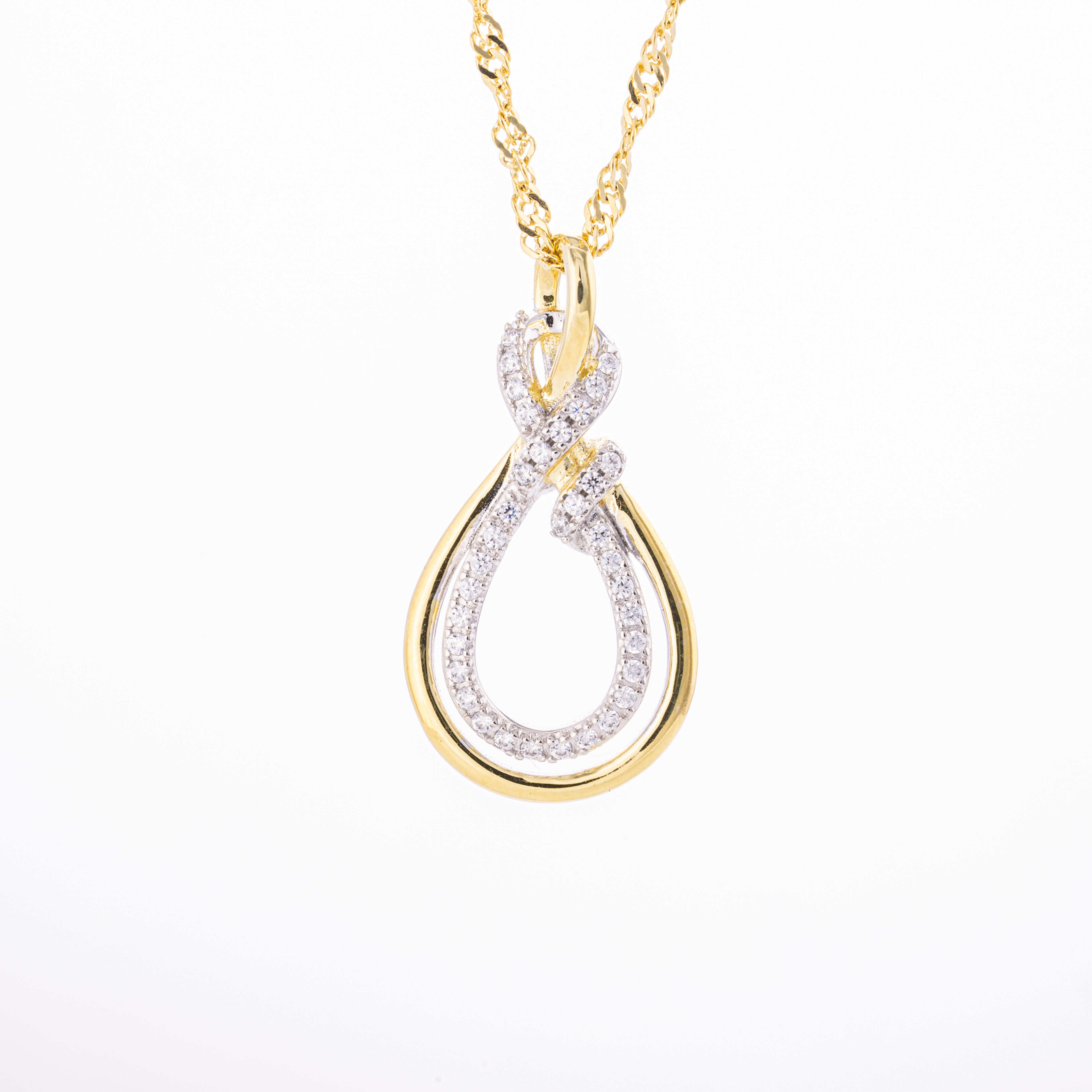 Monarch 'Twinkling Twist' Cara Mia Simulated Diamond Pendant