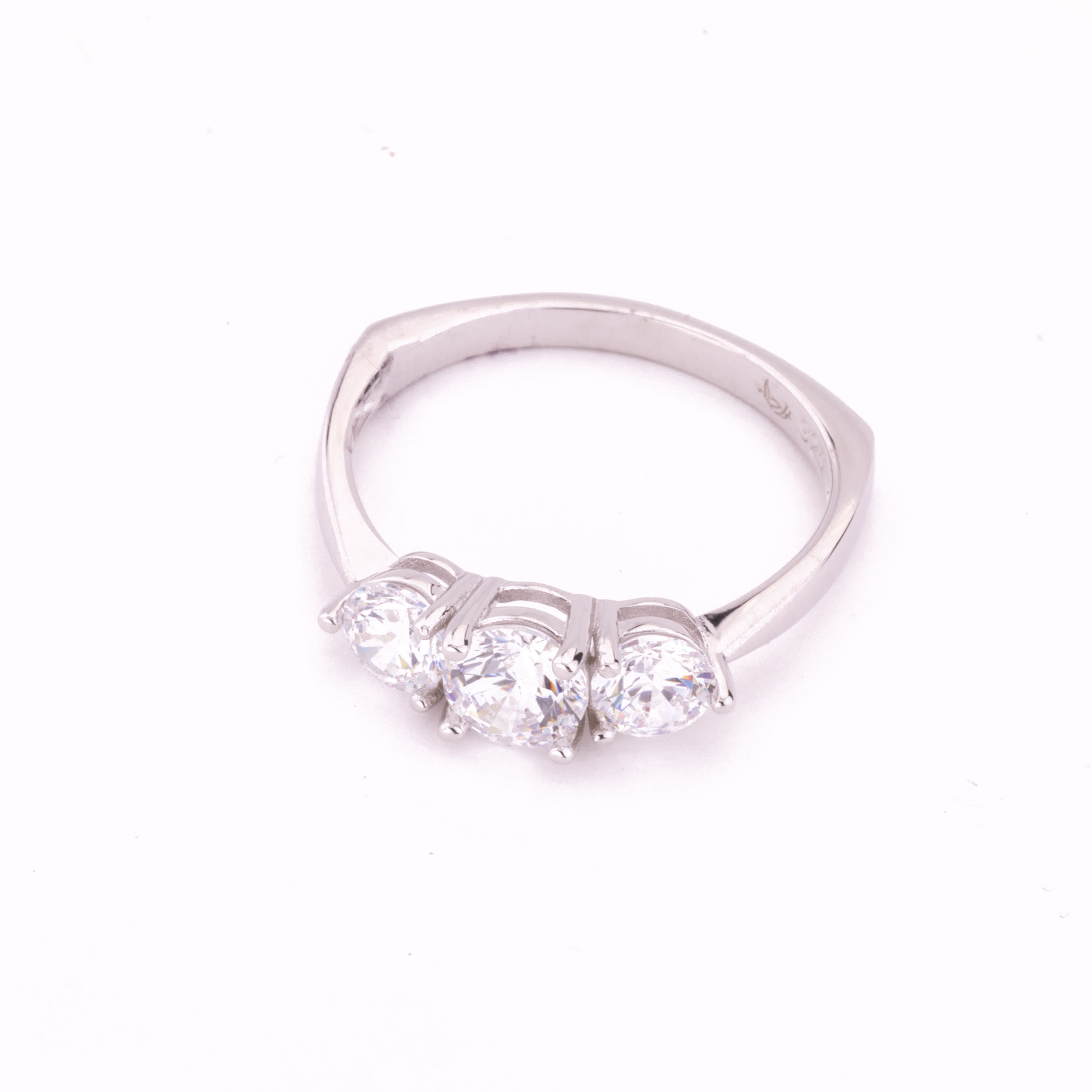 Monarch 3 Stone - Cara Mia Simulated  Diamond Ring