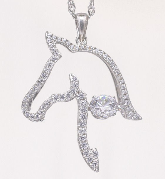 Enchanted 'Fantasy Horse' Cara Mia Simulated Diamond Pendant