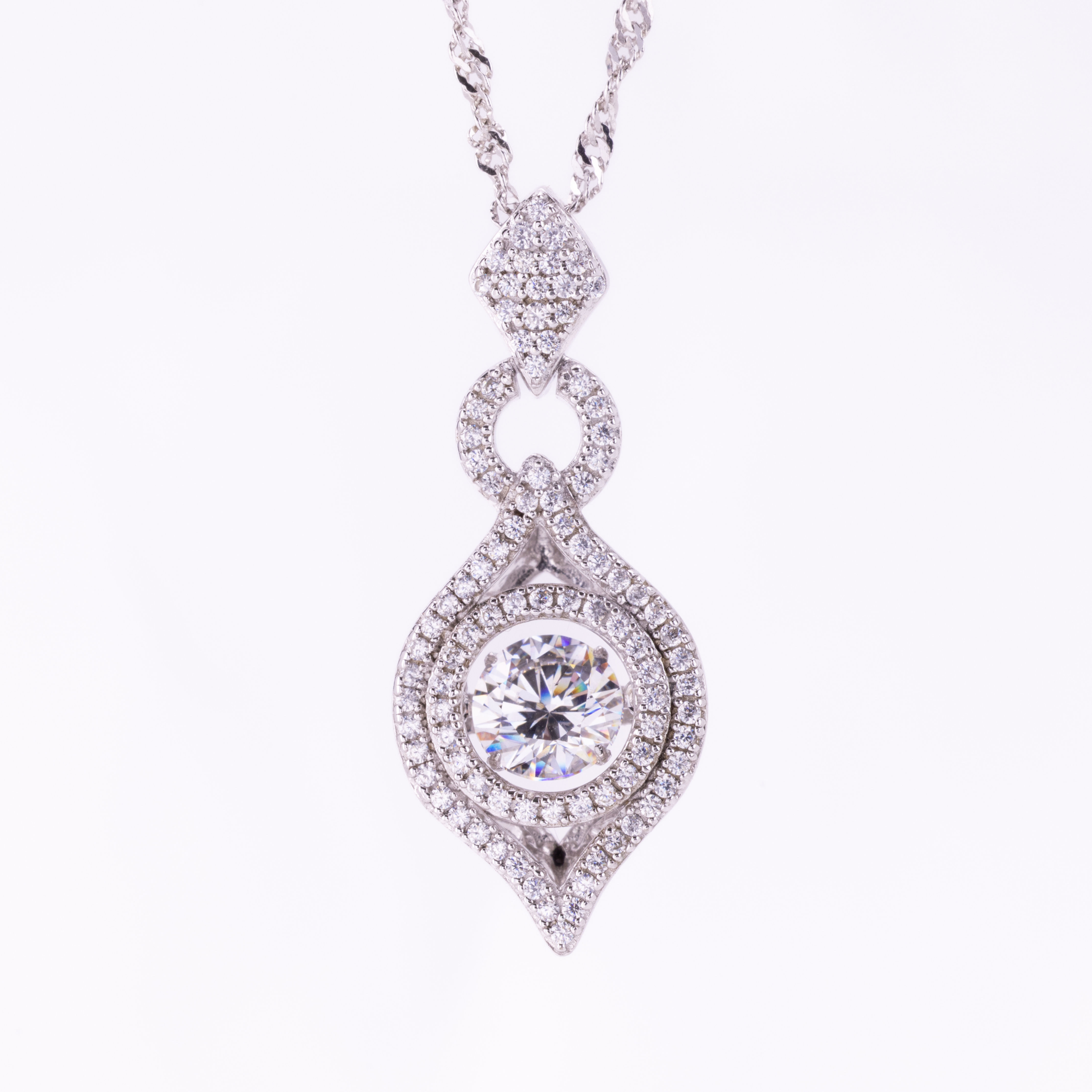 Enchanted 'Genie In A Bottle' Cara Mia Simulated Diamond Pendant