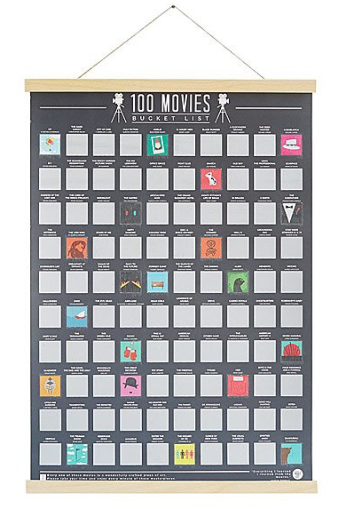100 Movies Scratch Off Poster - $15.00
